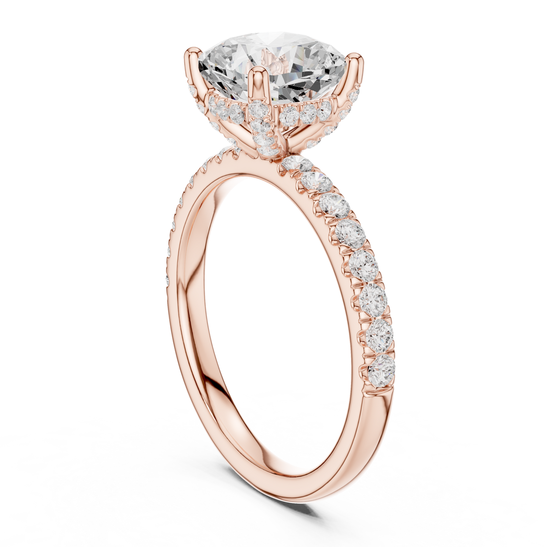 DDLR-161-CU - Solitaire Cushion Ring - White Gold