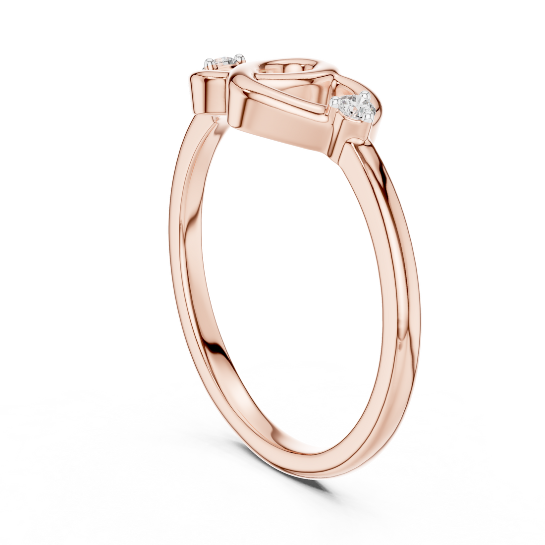 12#10023@L - Fashion None Ring - White Gold