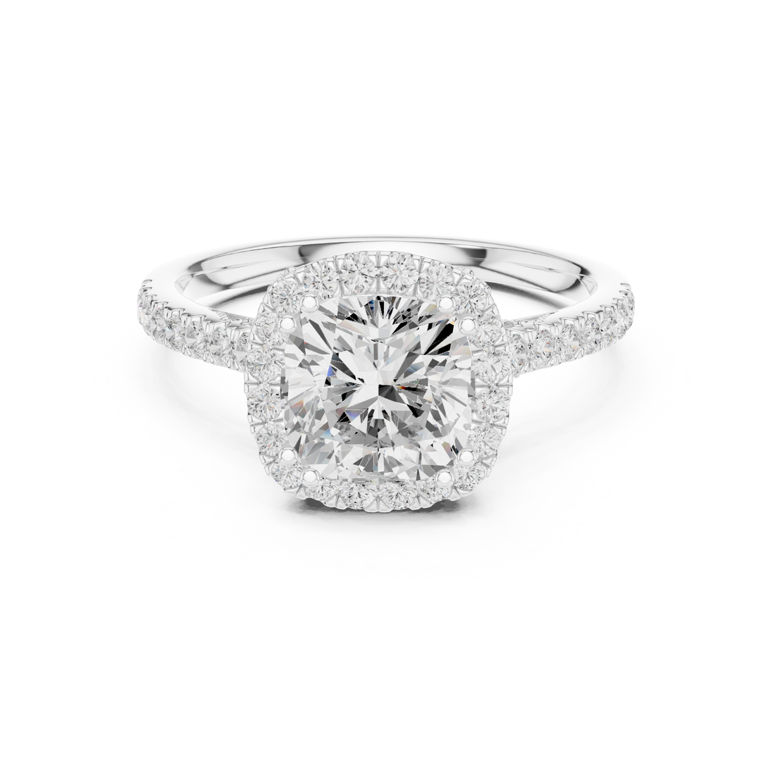 Halo Ring - Cushion | DDLR-255 - Rose Gold