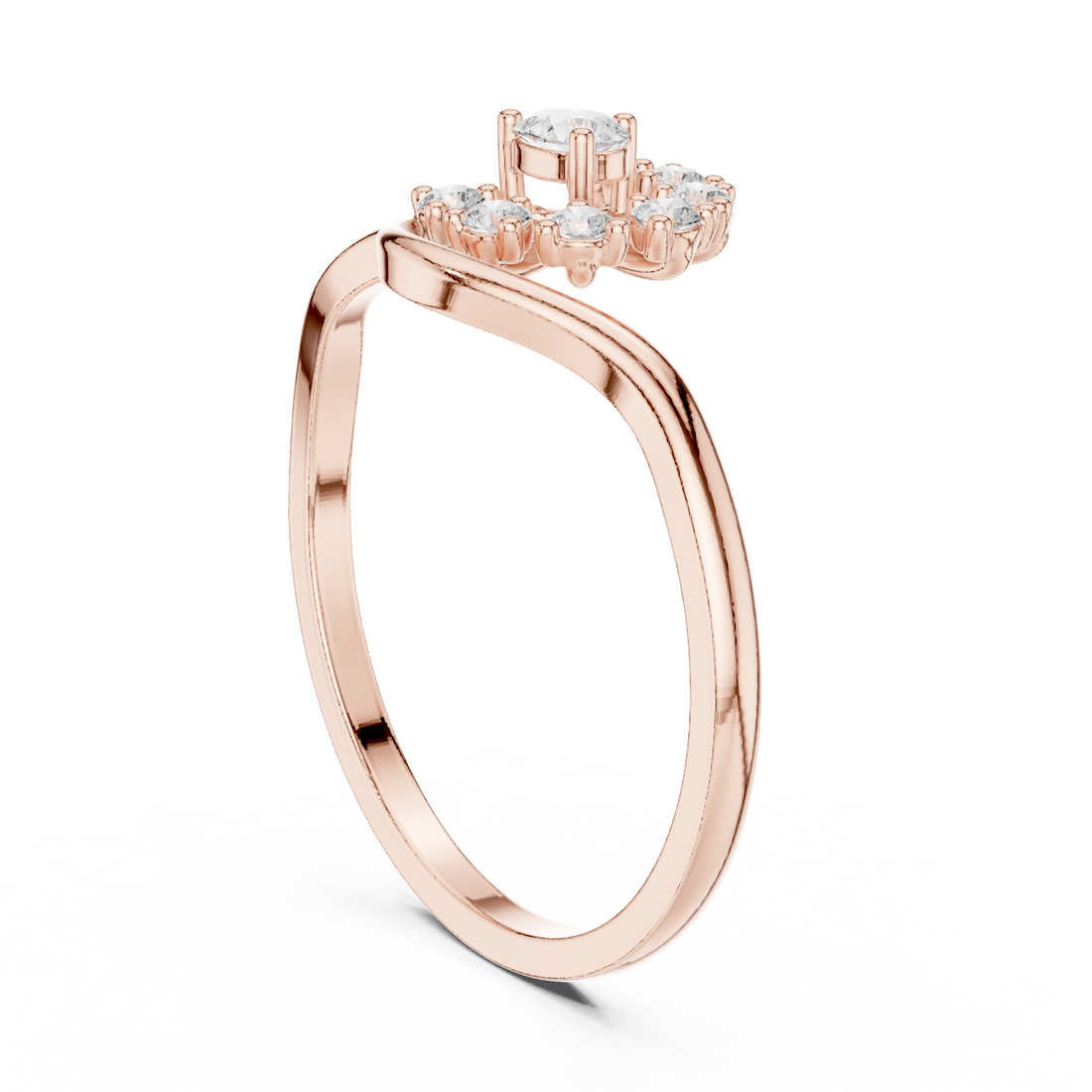 Fashion Ring - Pear | HLR-231 - White Gold