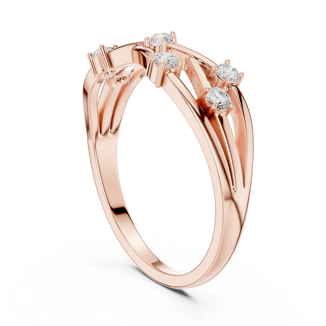 SBWR(44) - Fashion Round Ring - White Gold