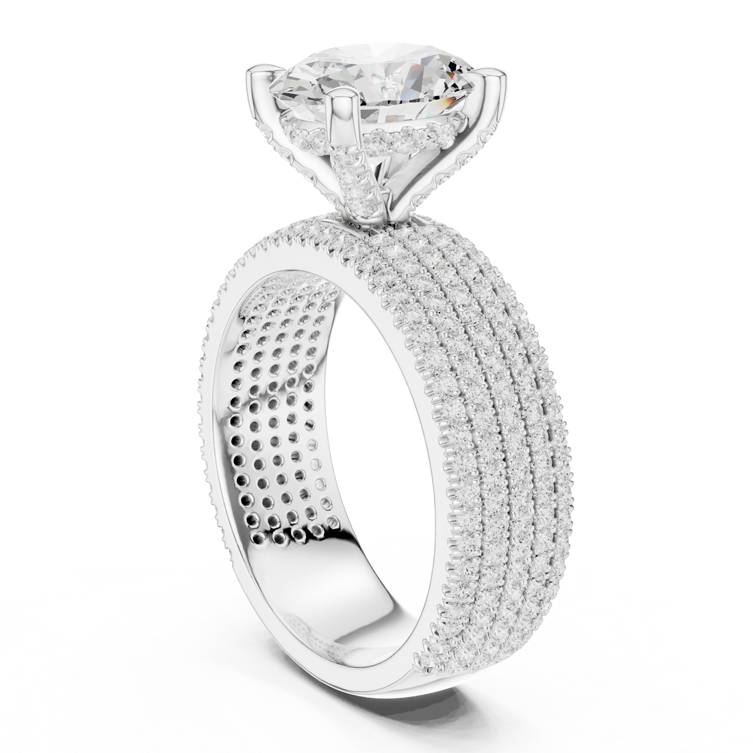 DDLR-261 - Solitaire Oval Ring - White Gold