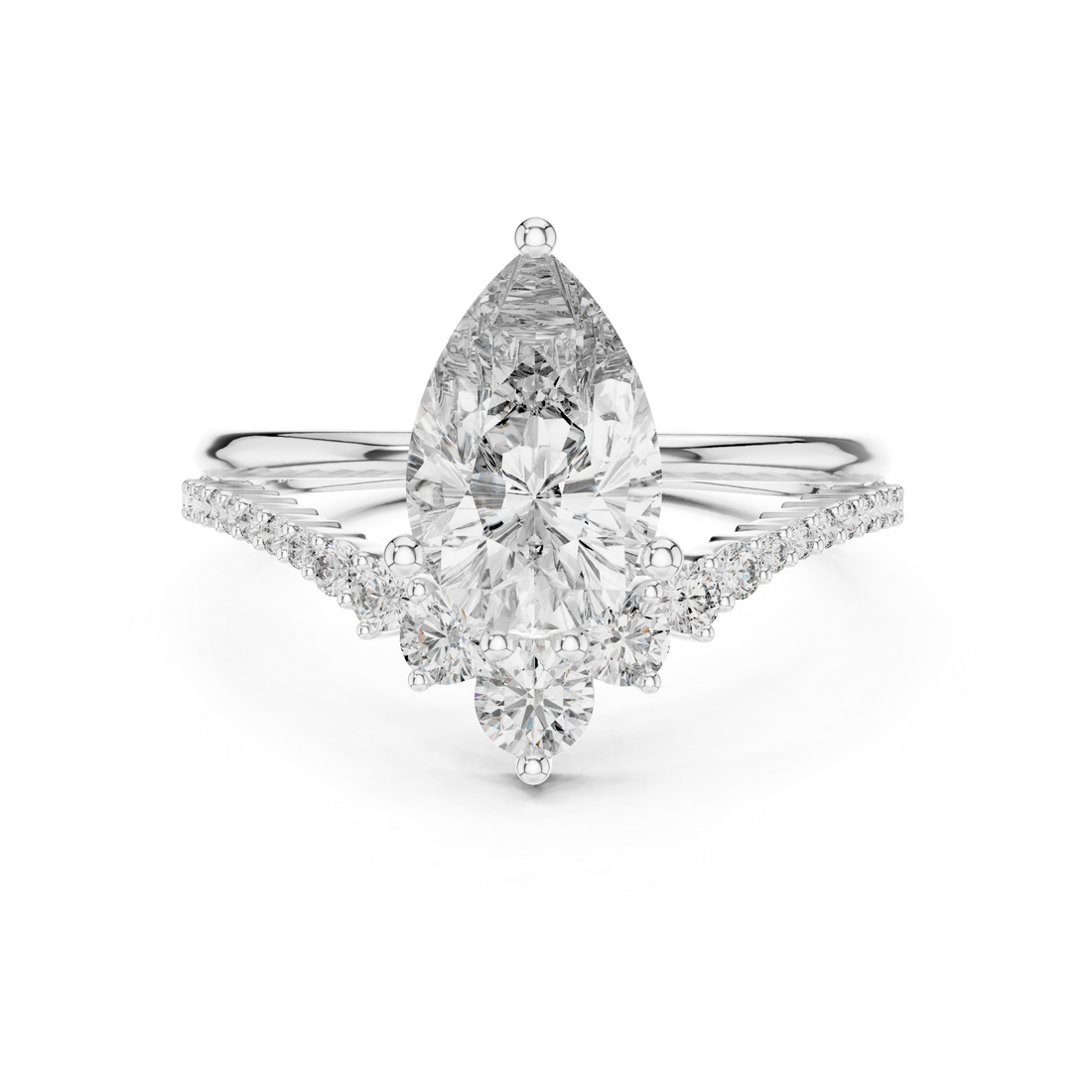 Solitaire Ring - Pear | DDLR-059 - Rose Gold