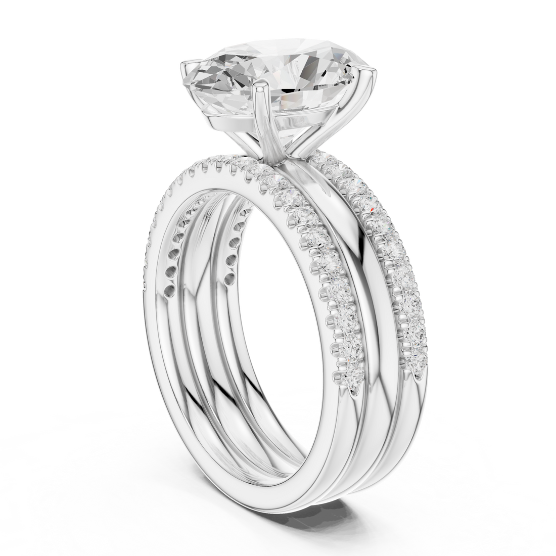 DDLR-948 - Solitaire Oval Ring - White Gold