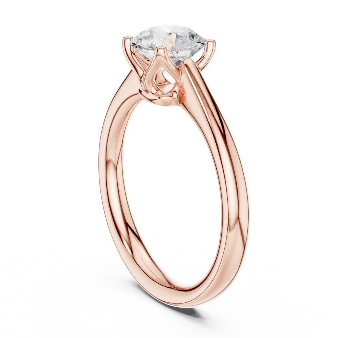 DDLR-563 - Solitaire Round Ring - White Gold