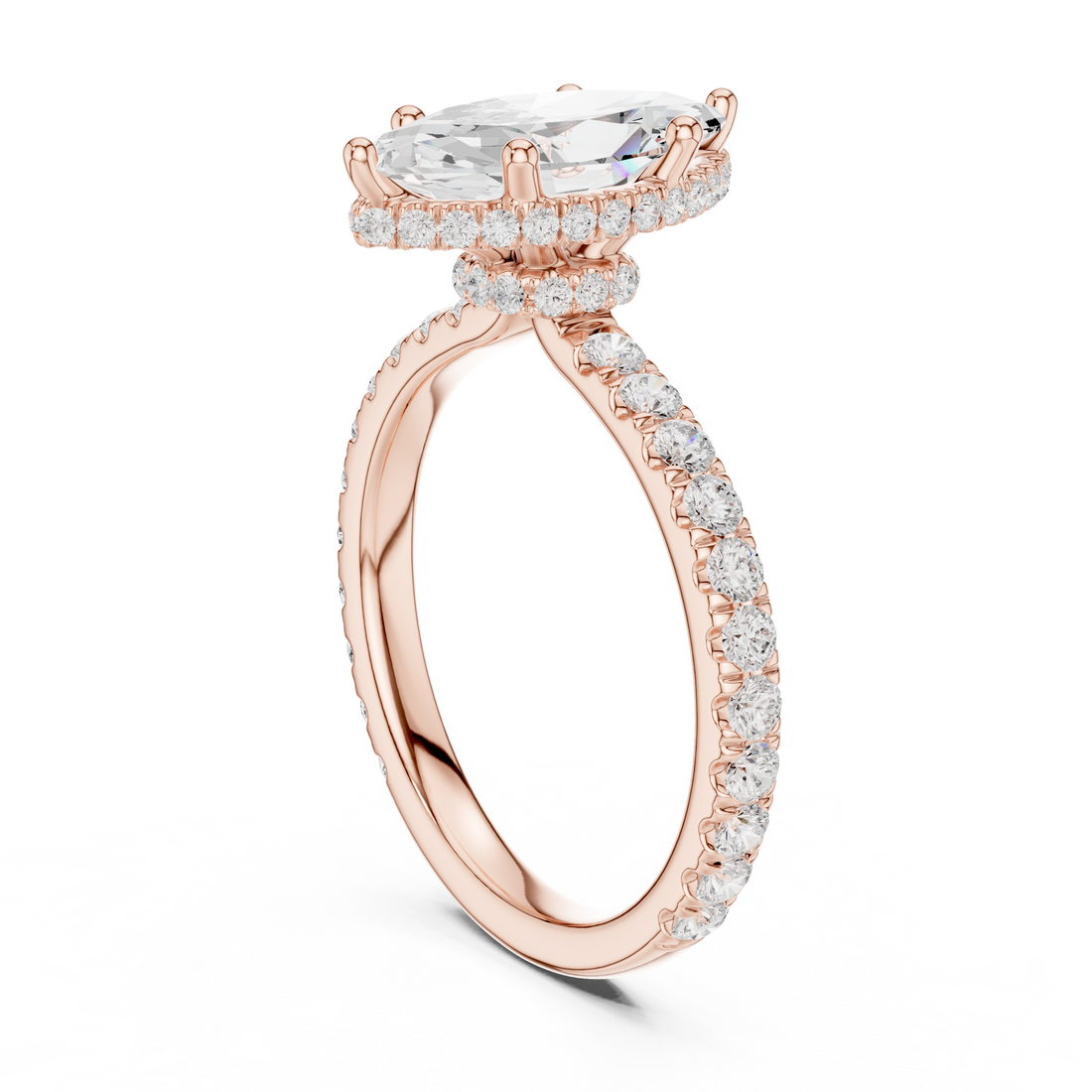 DDLR-165 -MQ - Solitaire Marquise Ring - White Gold