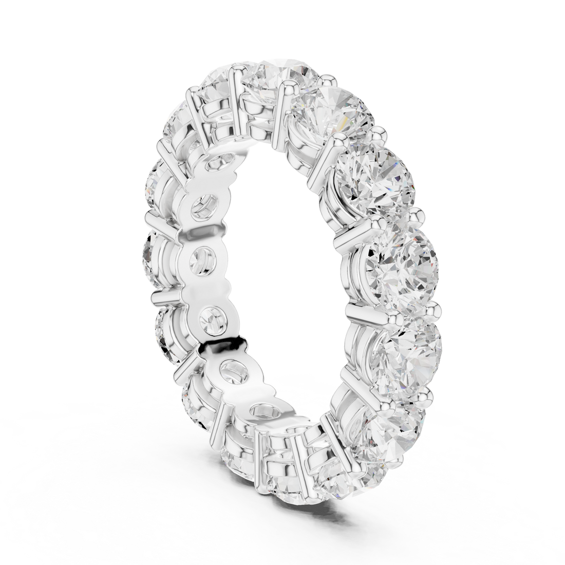 DDLR-468 - Eternity Round Ring - White Gold