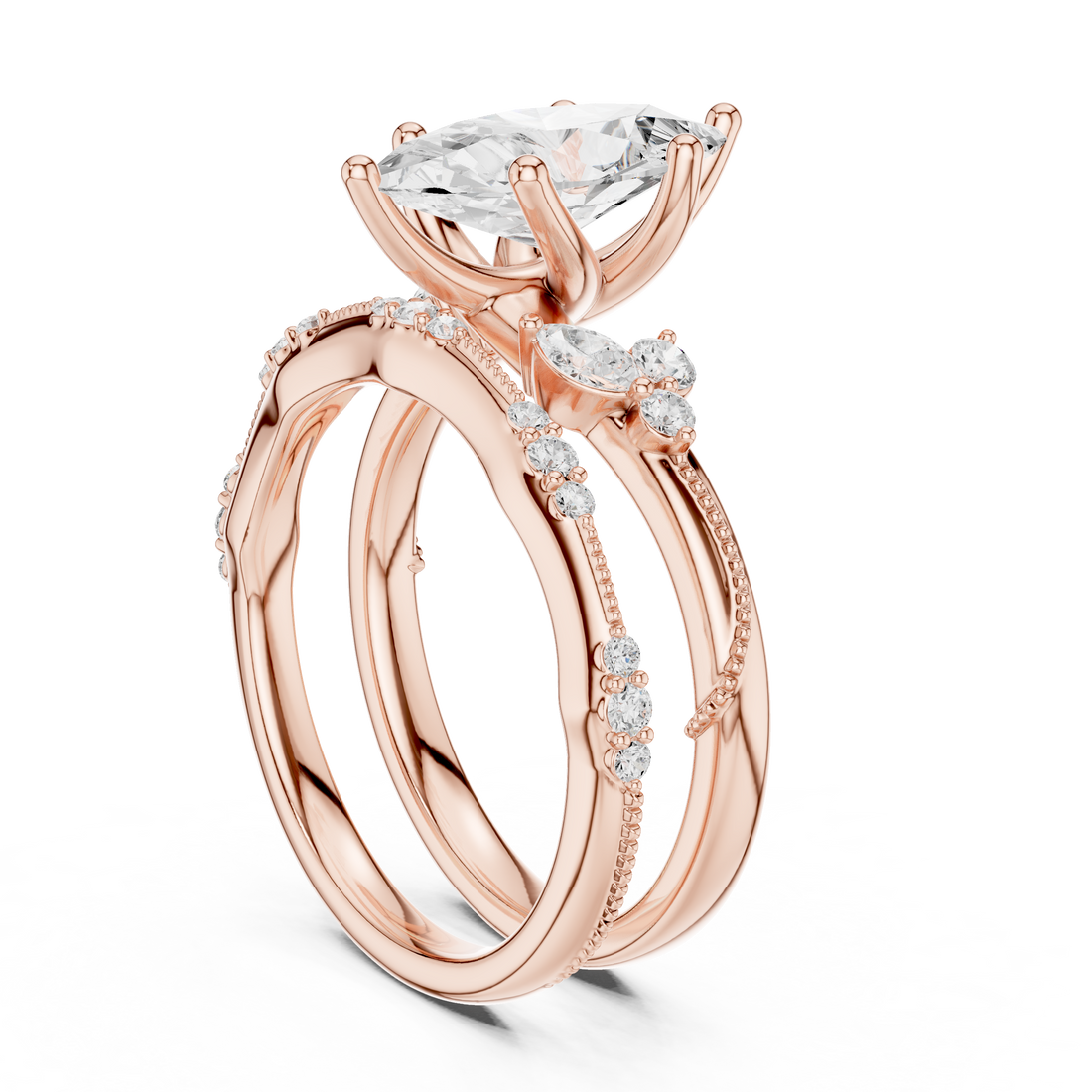 DDLR-299 - Solitaire Marquise Ring - White Gold