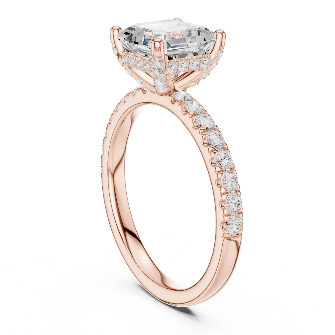 DDLR-161-AC - Solitaire Asscher Ring - White Gold