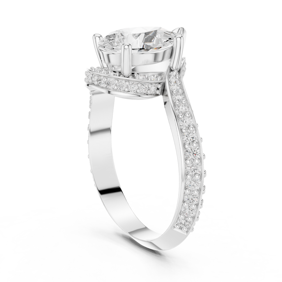 Fashion Ring - Pear | SBWR(15) - White Gold