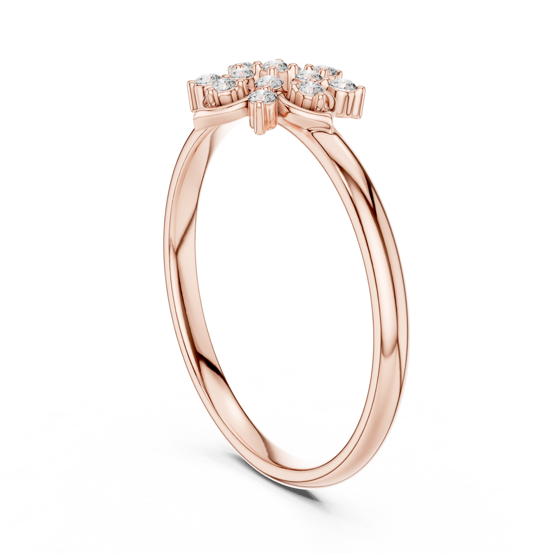 1 (431) - Fashion Round Ring - White Gold
