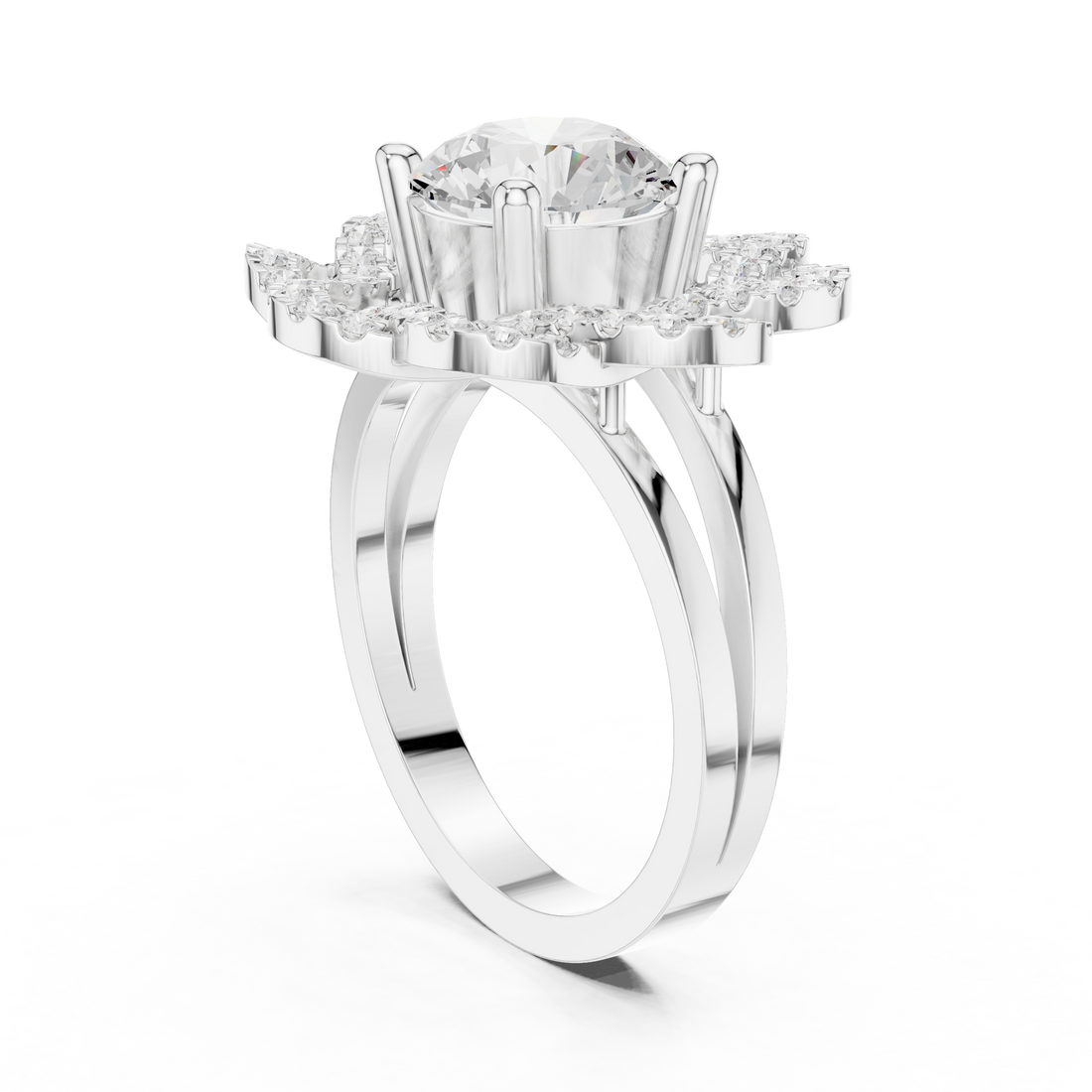 DDLR-404 - Fashion Round Ring - White Gold