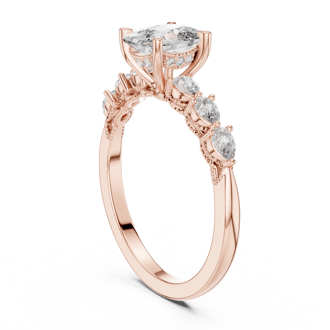 DDLR-168 - Fashion Cushion Ring - White Gold