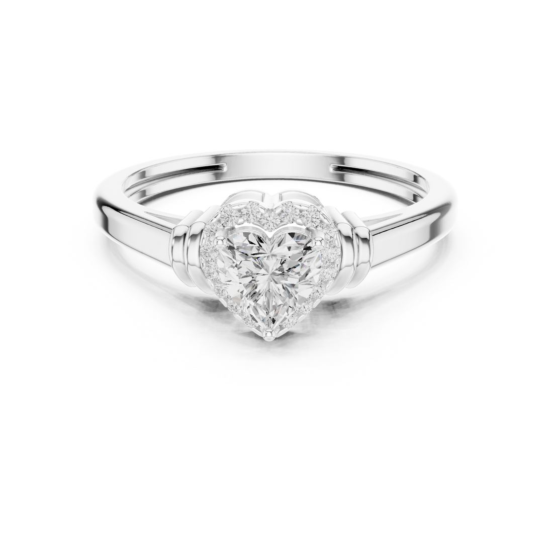 Halo Ring - Heart | DDLR-399 - Rose Gold