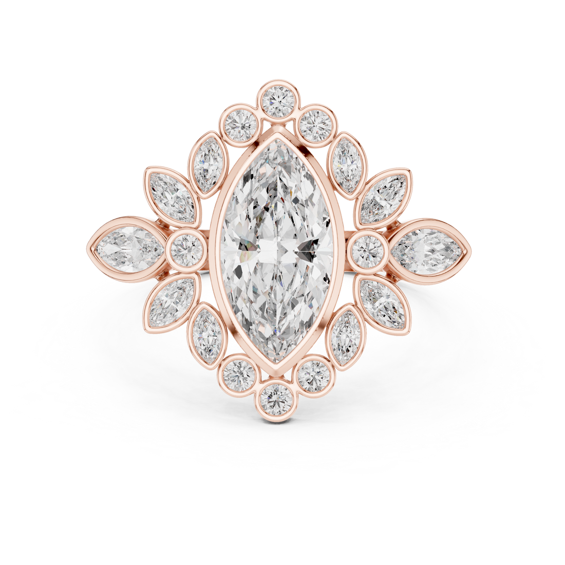 Fashion Ring - Marquise | 9#10019L_33 - Rose Gold
