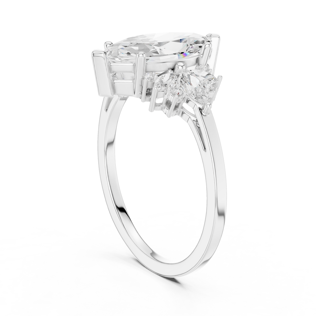 Fashion Ring - Marquise | SBWR(56) - White Gold