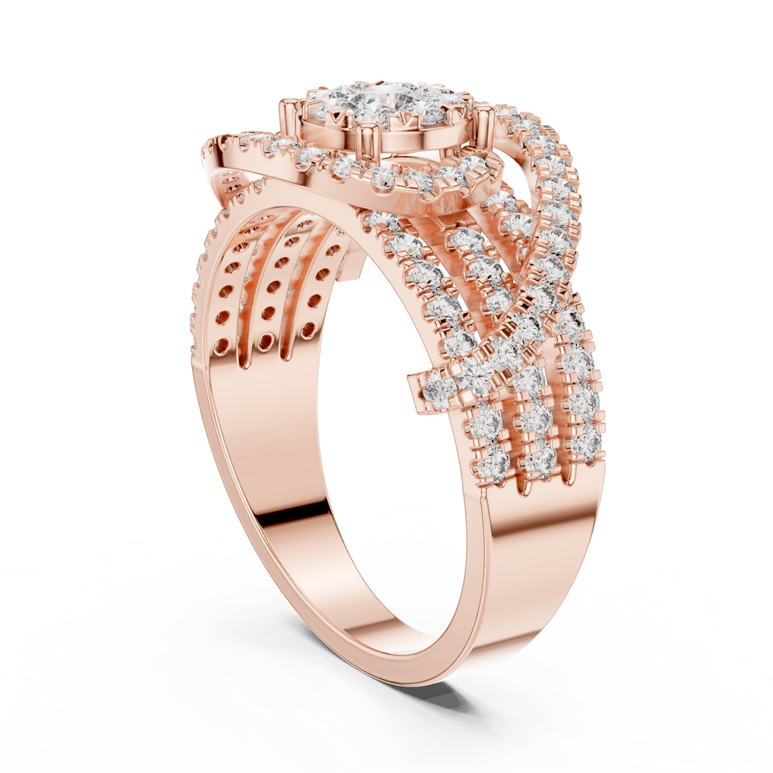 19#120005L - Fashion Oval Ring - White Gold