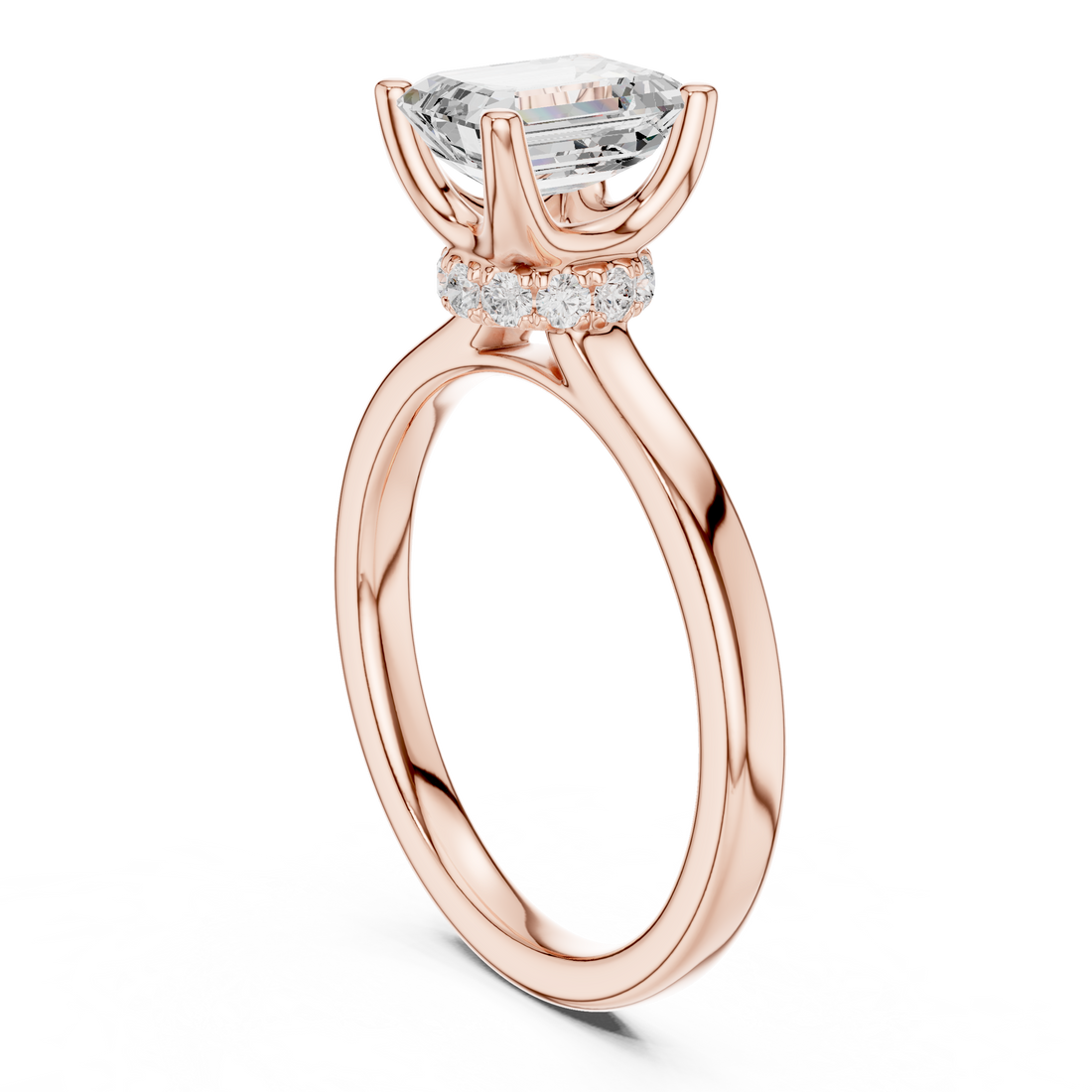 DDLR-176 -EM - Solitaire Emerald Ring - White Gold