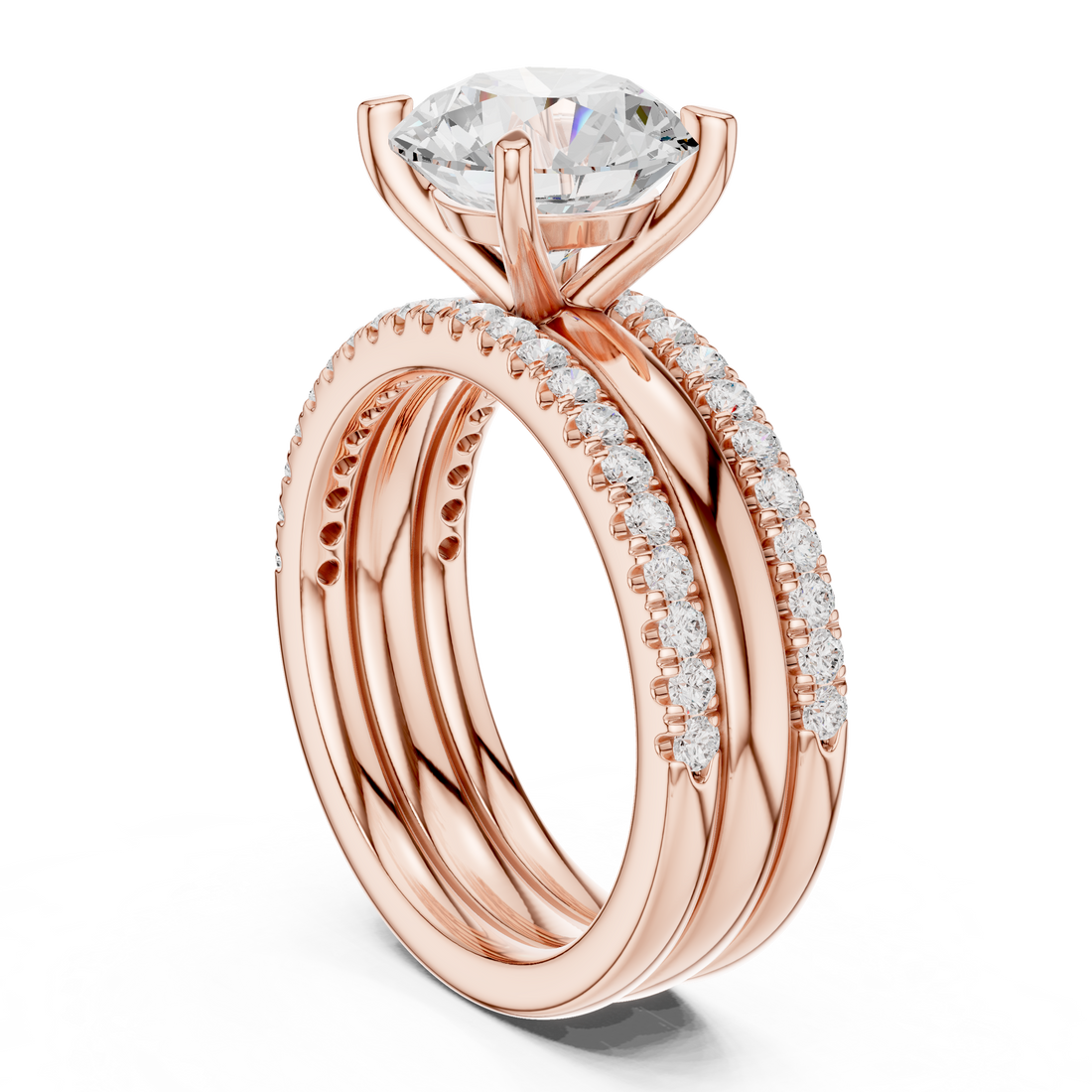 DDLR-949 - Solitaire Round Ring - White Gold