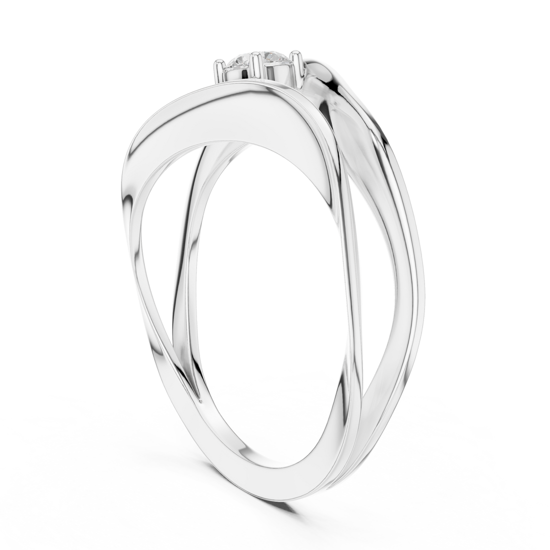 SBWR(66) - Fashion Round Ring - White Gold