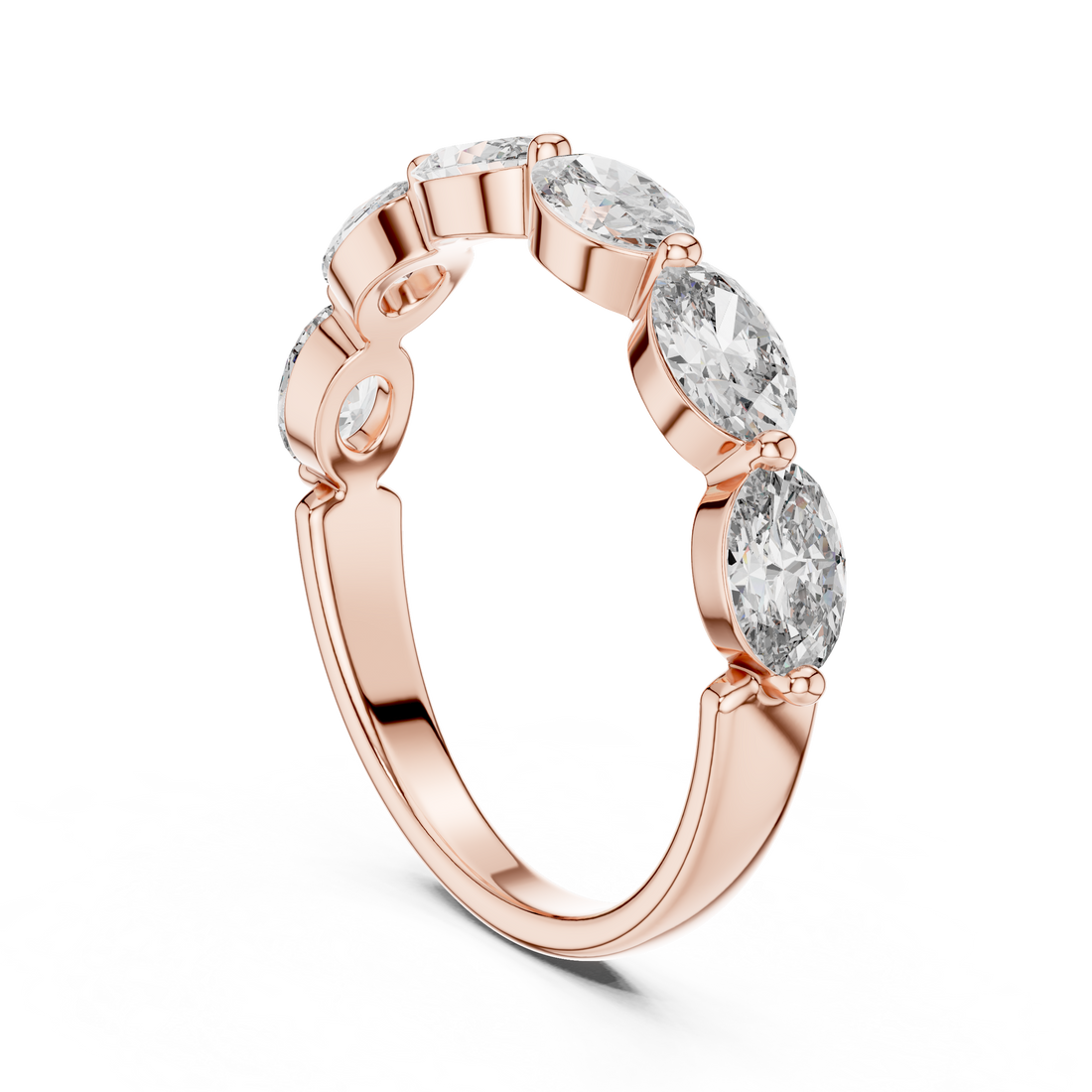 DDLR-002 - Eternity Oval Ring - White Gold