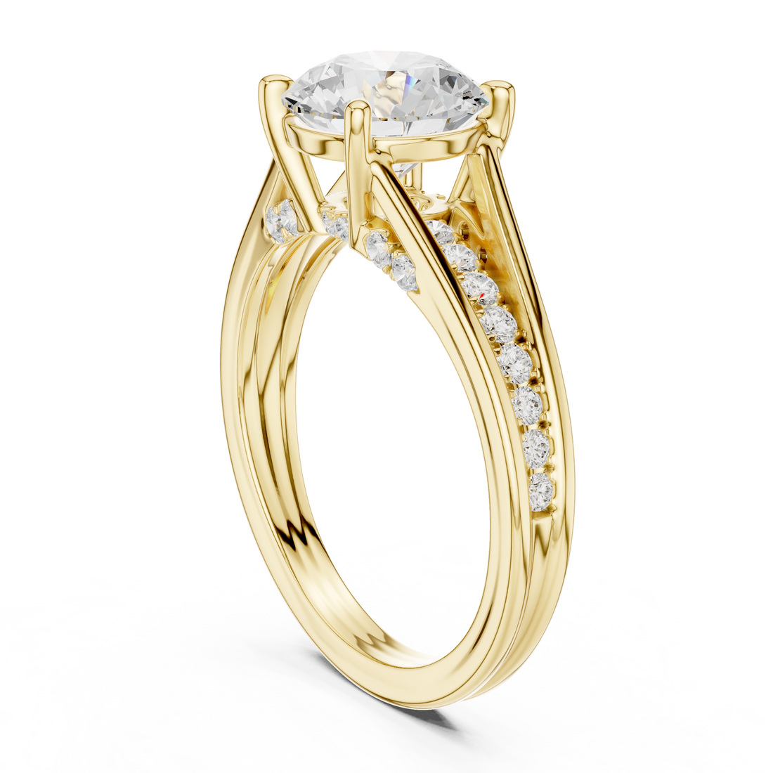 DDLR-253 - R00844-RD - Fashion Round Ring - White Gold