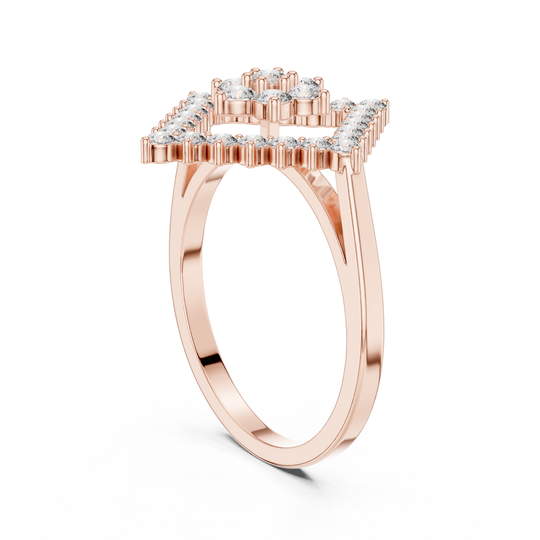 ALR-177 - Fashion Round Ring - White Gold
