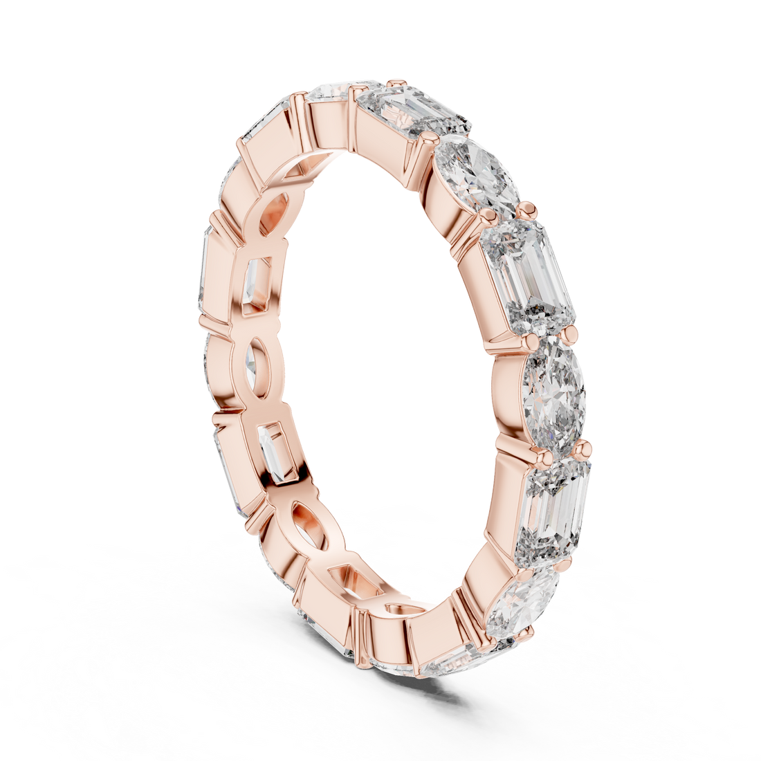 DDLR-230 - Eternity Mixed Ring - White Gold