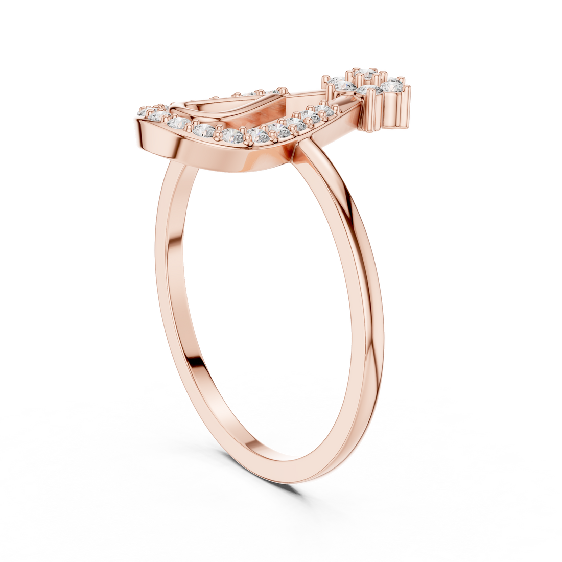 DR-6260 - Fashion None Ring - White Gold