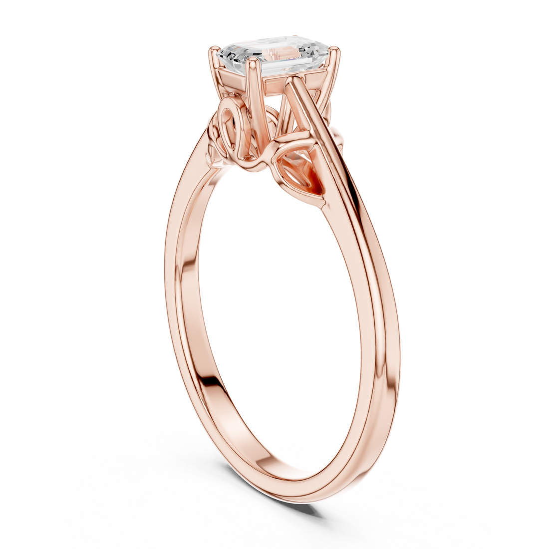 DDLR-483 - Solitaire Emerald Ring - White Gold