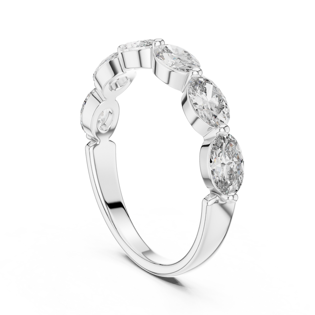 DDLR-002 - Eternity Oval Ring - White Gold