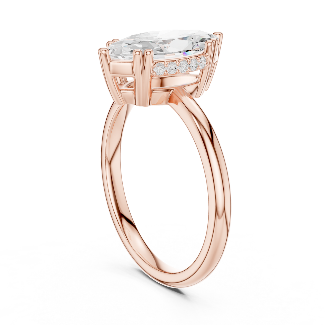 DDLR-926 - Solitaire Marquise Ring - White Gold