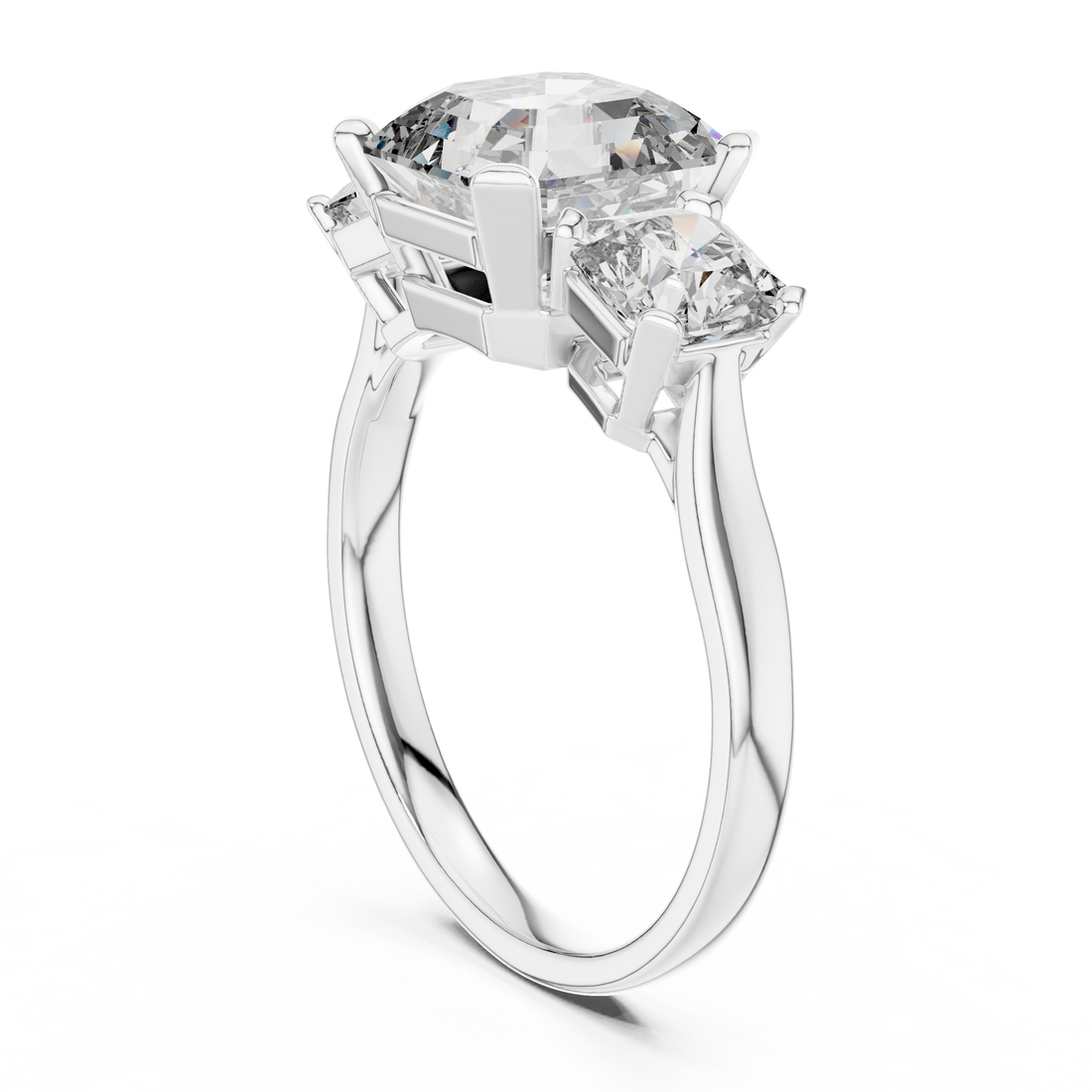 00001L (19) - Fashion Emerald Ring - White Gold