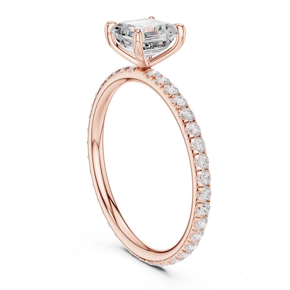 15 AC - Solitaire Asscher Ring - White Gold