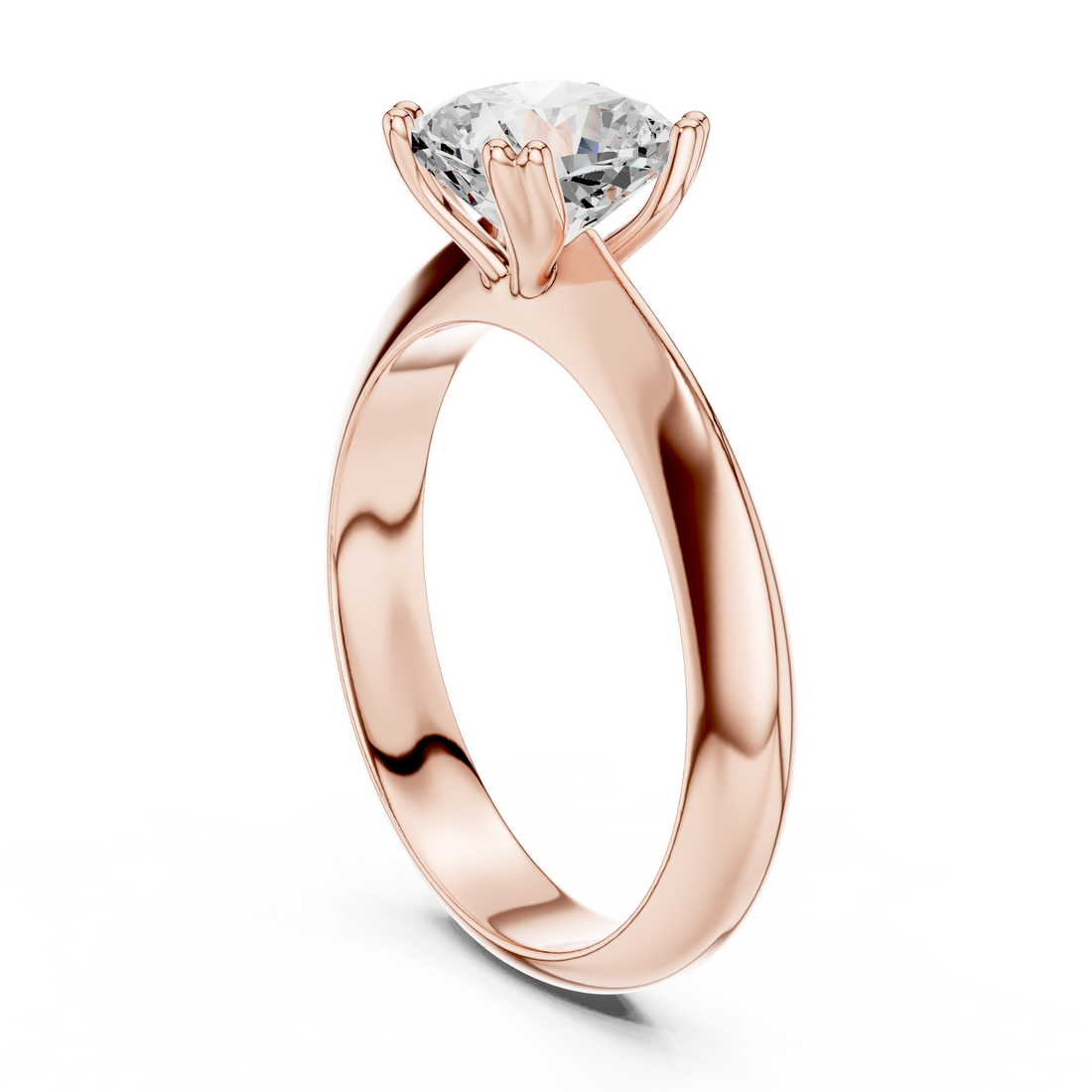 DDLR-147-CU - Solitaire Cushion Ring - White Gold