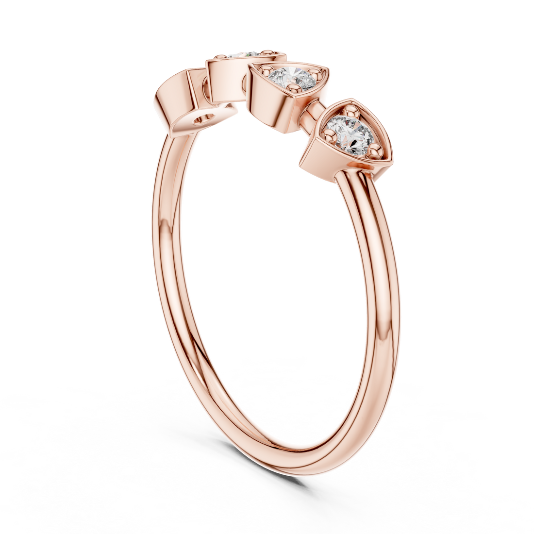 11 - Fashion Round Ring - White Gold