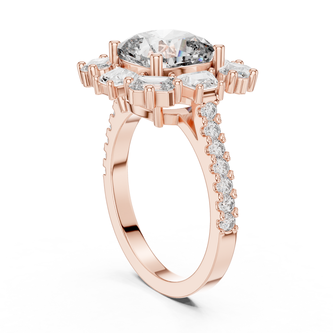 DDLR-179 - Fashion Cushion Ring - White Gold