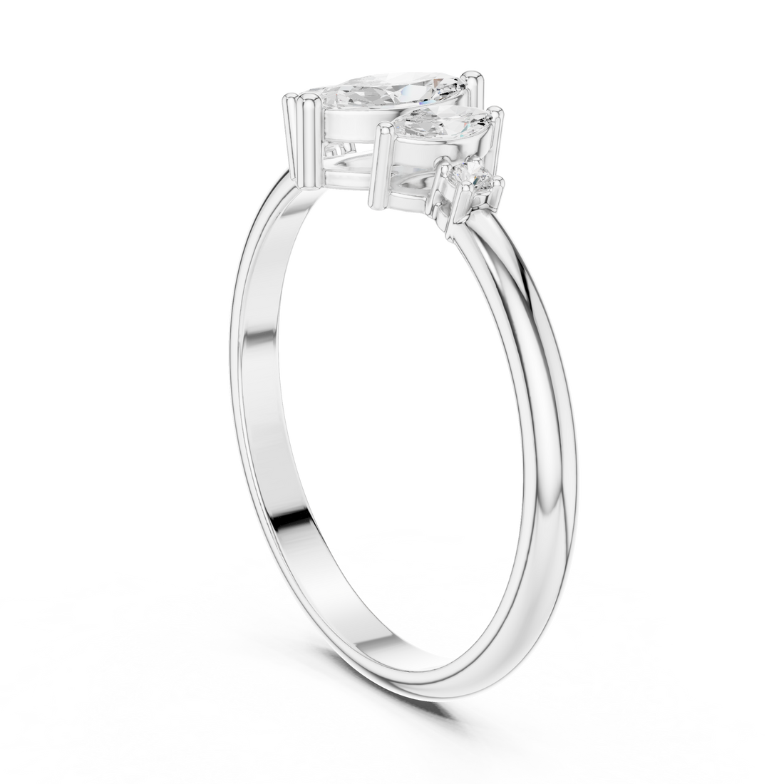 HLR-93 - Fashion Marquise Ring - White Gold