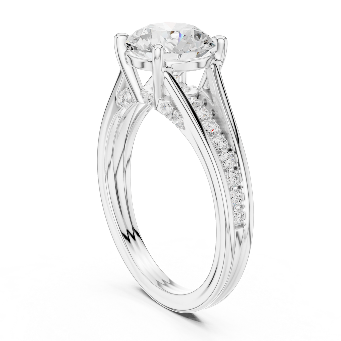 DDLR-253 - R00844-RD - Fashion Round Ring - White Gold