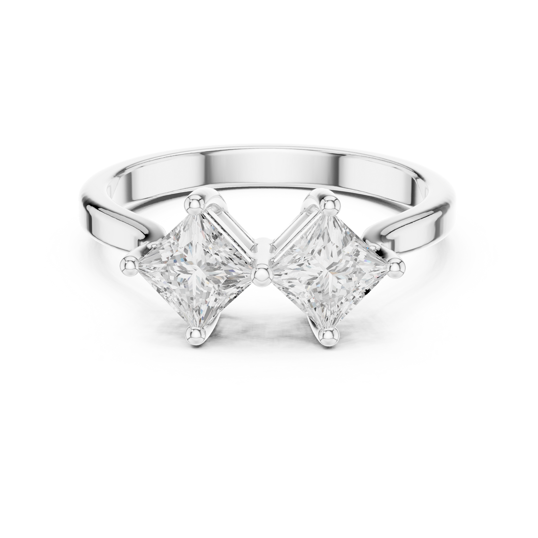 Bypass Ring - Princess | DDLR-490 - Rose Gold