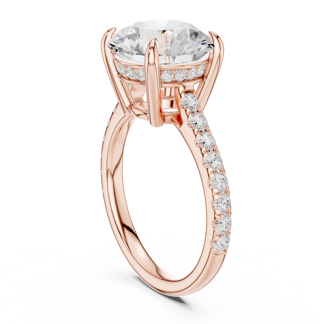 DDLR-1030 - Solitaire Round Ring - White Gold