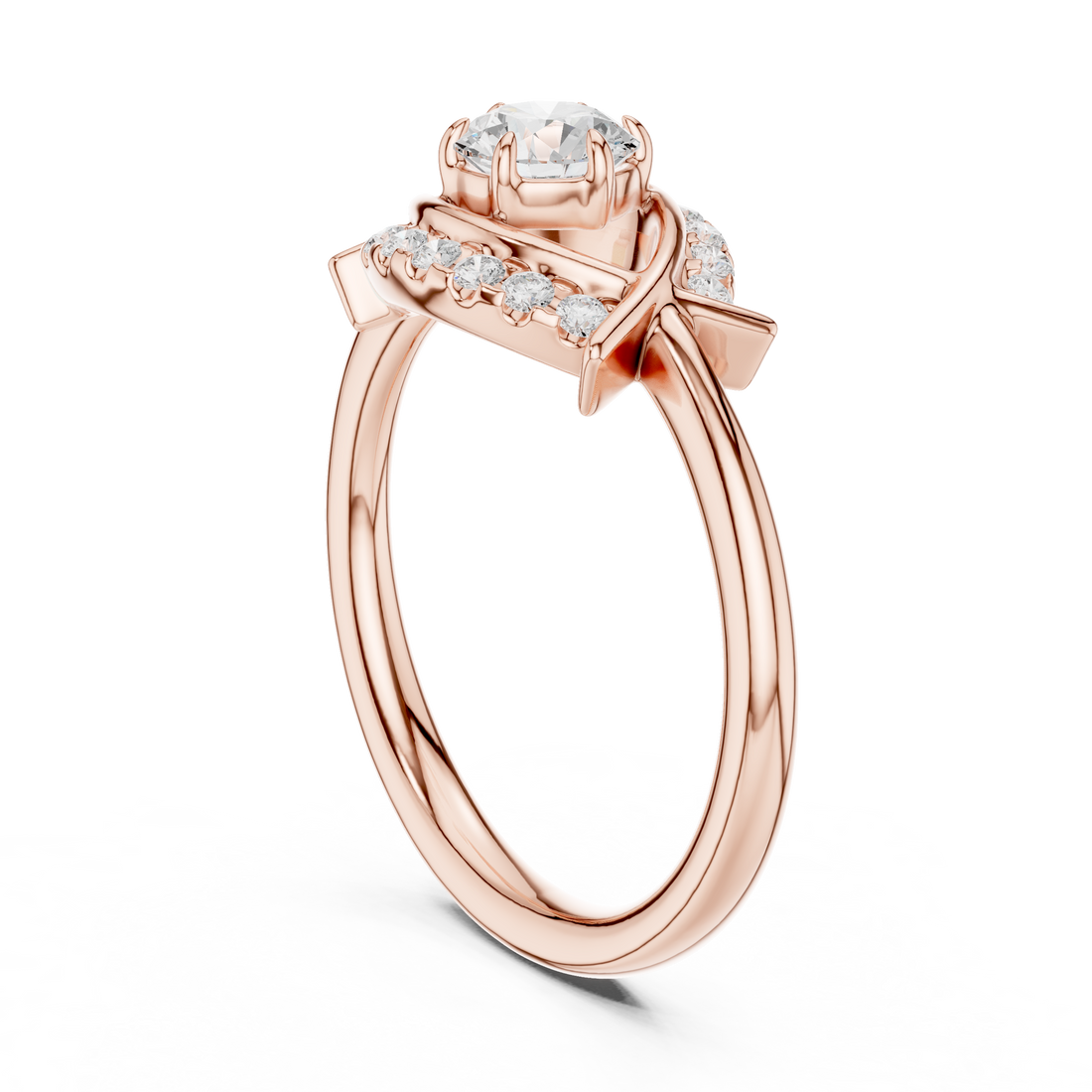 DDLR-595 - Fashion Round Ring - White Gold