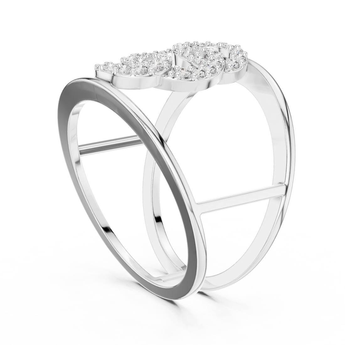 LR-01 (85) - Fashion Unknown Ring - White Gold