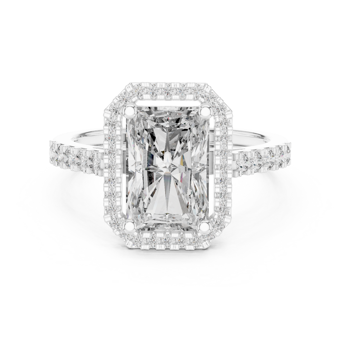 Halo Ring - Radiant | FDF - Rose Gold