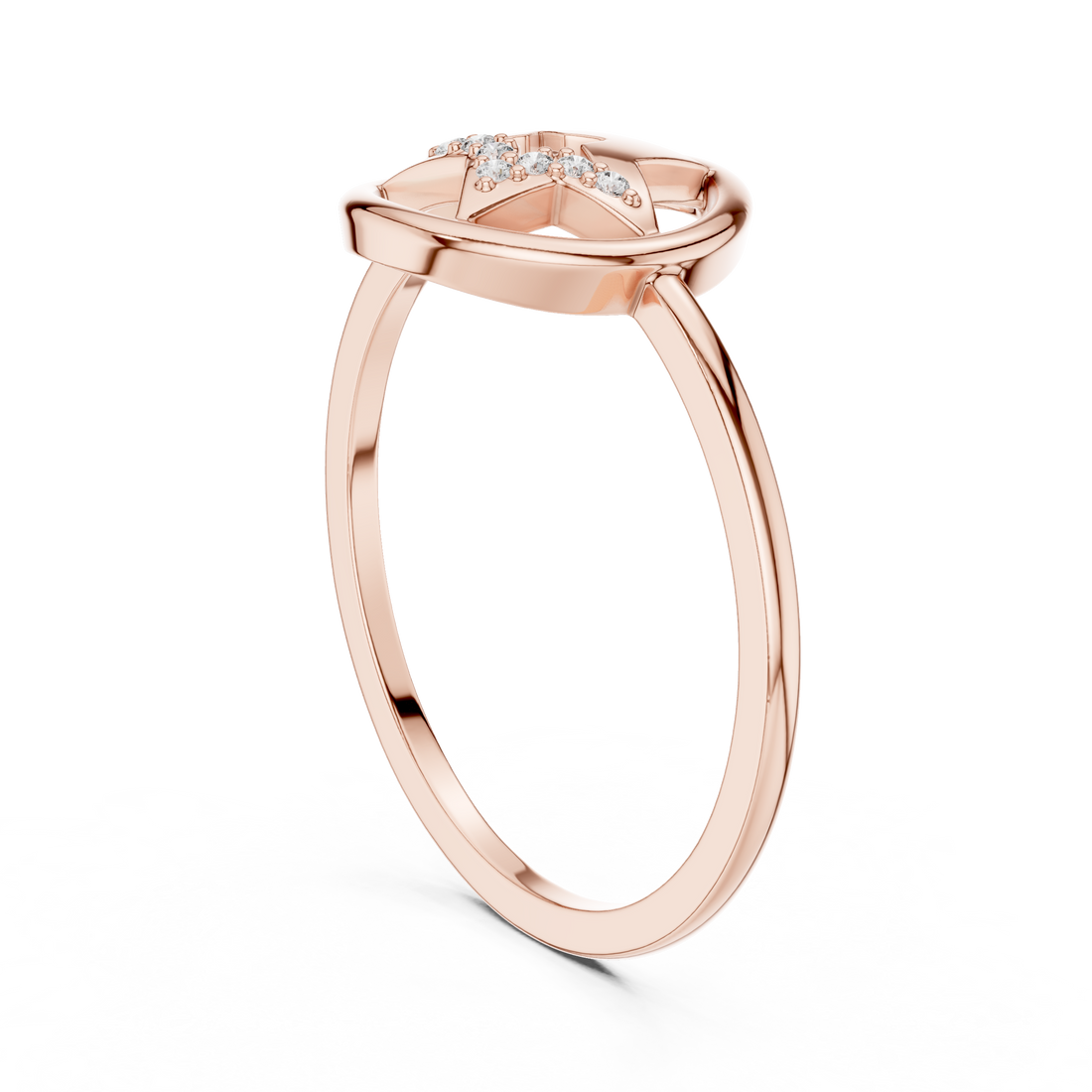 DR-6233 - Fashion None Ring - White Gold