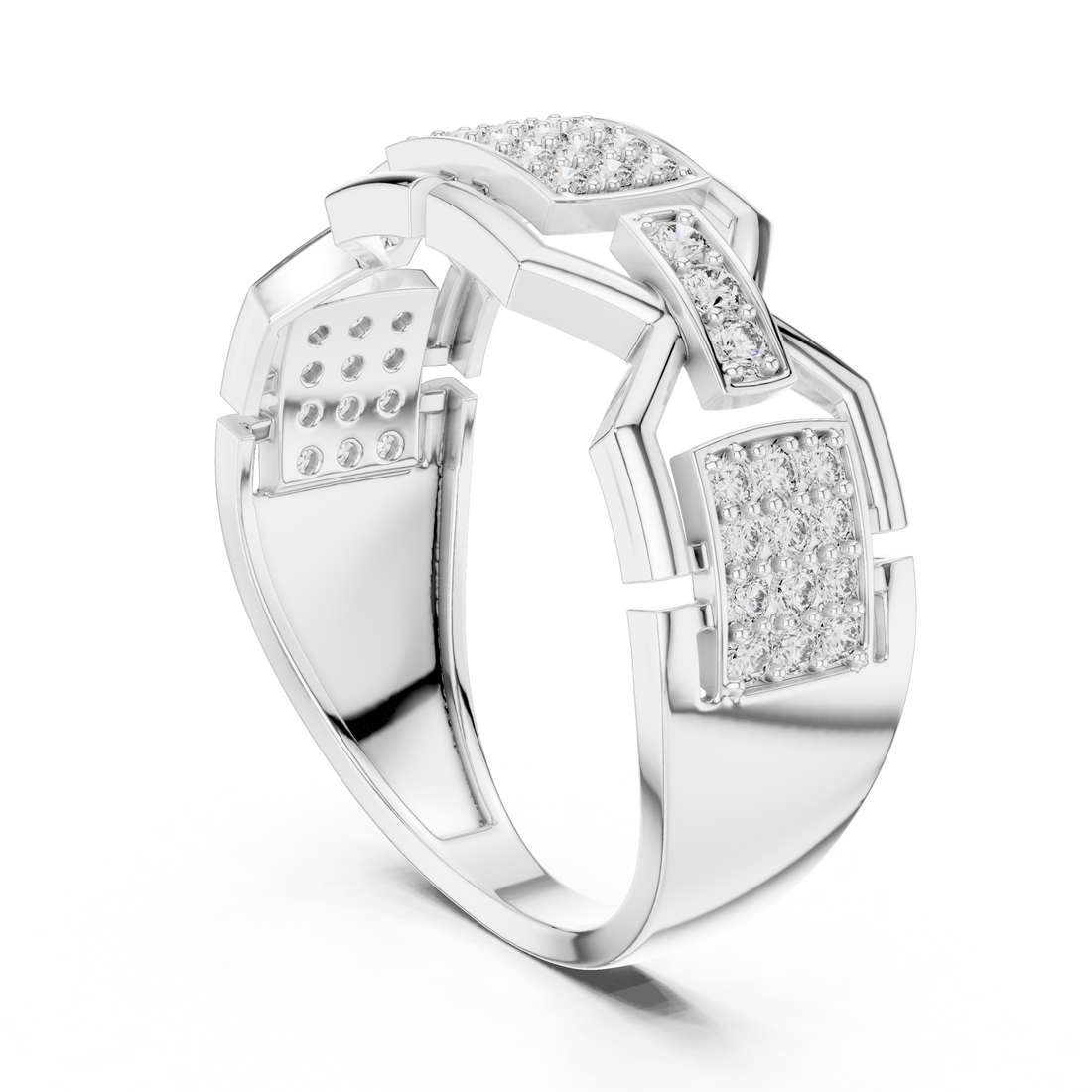 LR-01 (51) - Fashion Unknown Ring - White Gold
