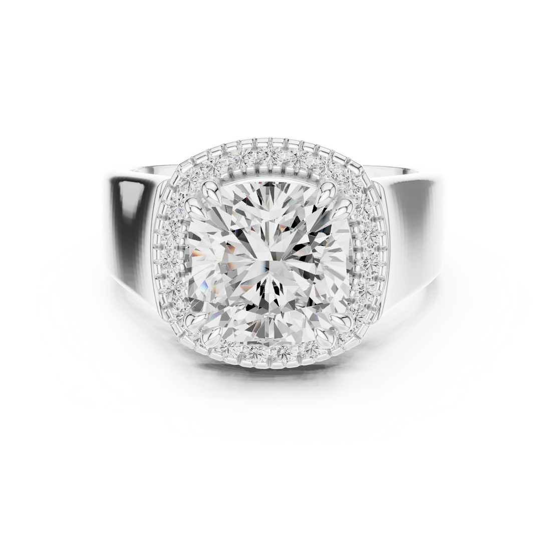 Halo Ring - Cushion | DDLR-362 - Rose Gold