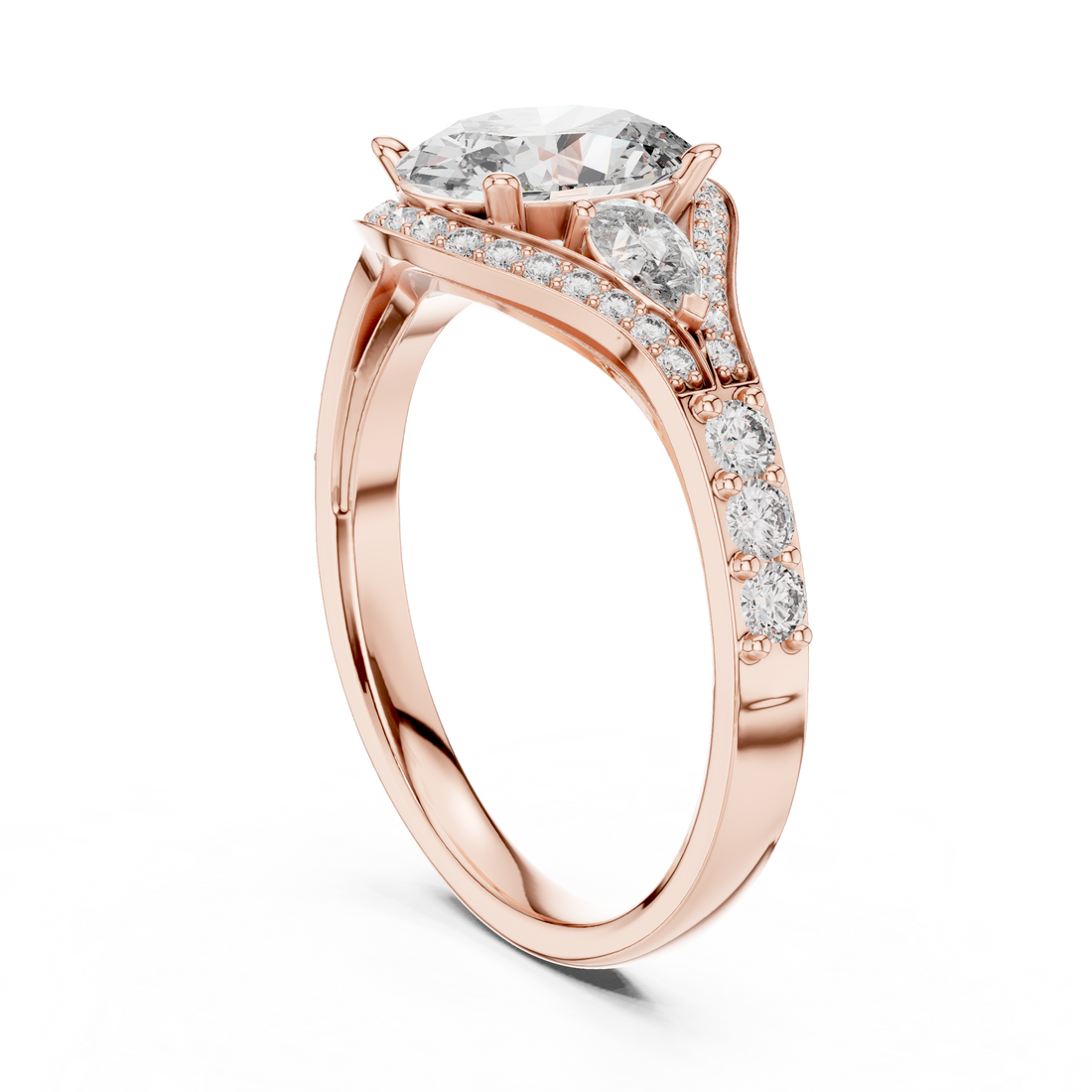 00001L (49) - Fashion Oval Ring - White Gold