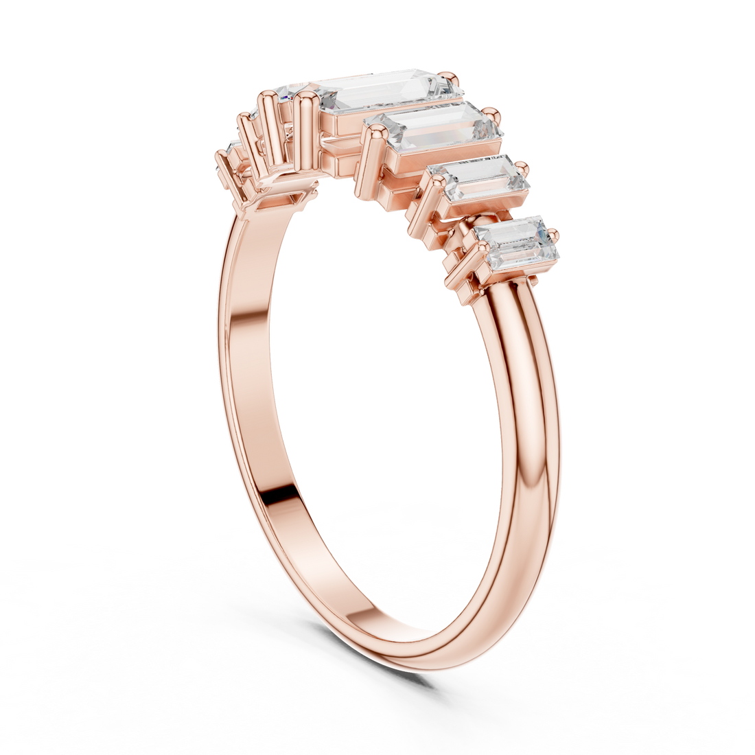 ALR-98 - Fashion Emerald Ring - White Gold