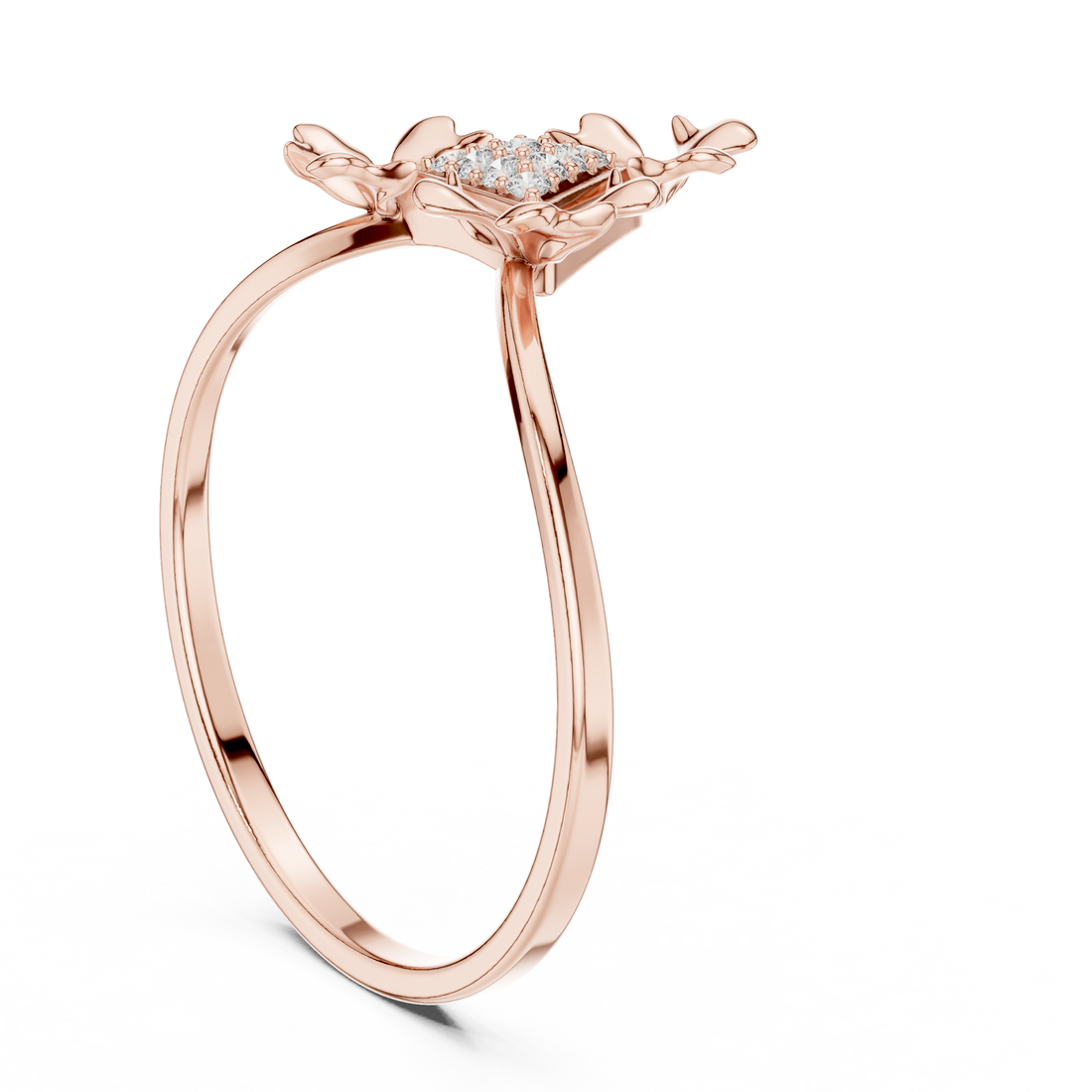 1 (201) - Fashion Unknown Ring - White Gold